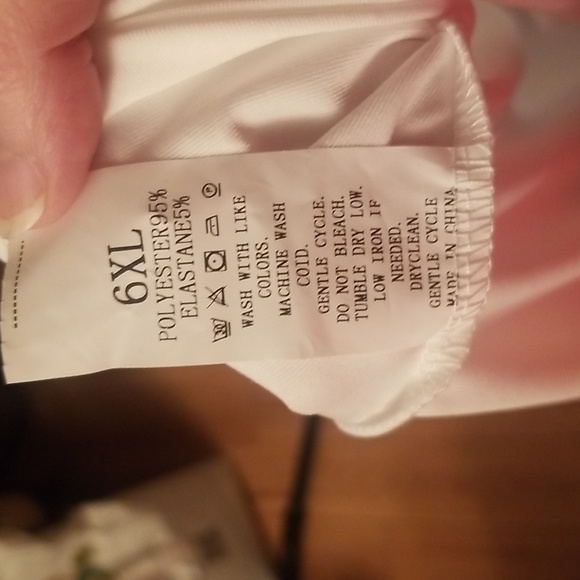 Hi Low White Criss Cross Camisole 6XL - Picture 3 of 4